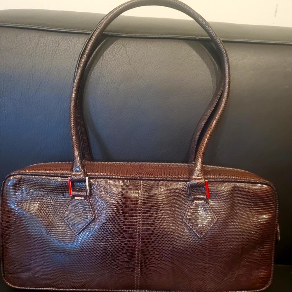 VALENTINO BROWN PYTHON BAG NWT